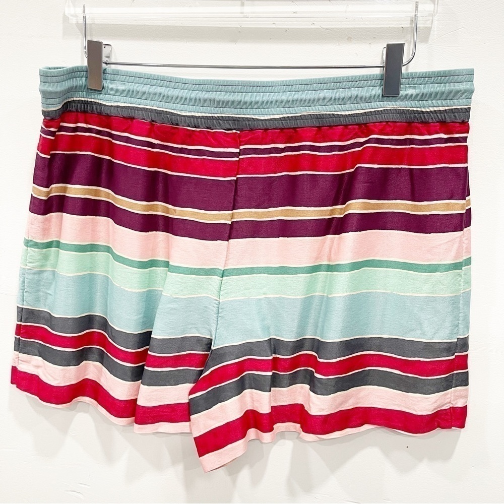Loft Multicolor Stripe Drawstring Tassel Shorts S… - image 2